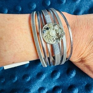 Source Unknown Silver Multi-Strand Bracelet